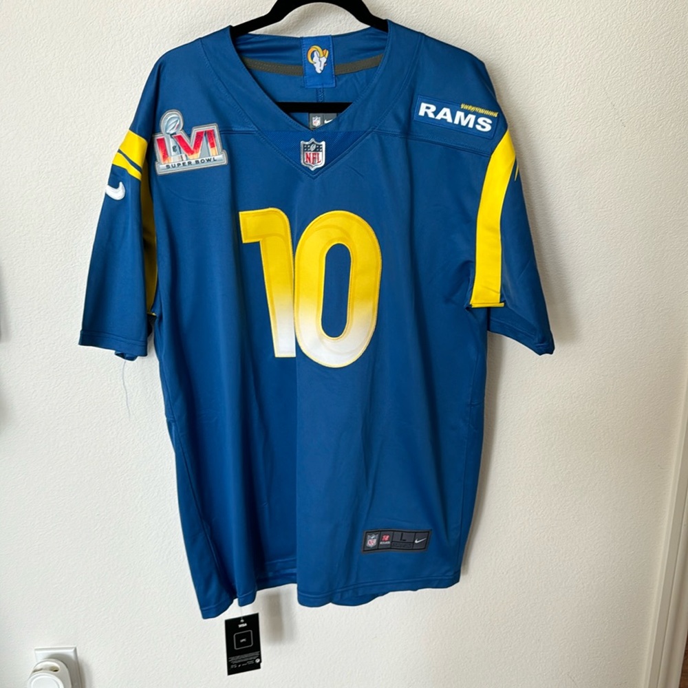 NFL Official LA Rams Kupp #10 Jersey w/ Super Bowl Emblem Size L. NWT